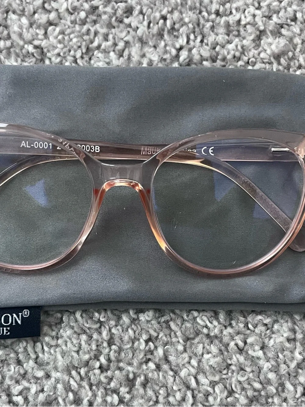 Women’s Clear Pink Cat Eye Frame Blue Light Glasses